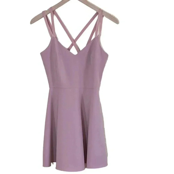 French Connection Size 4 Pink Strappy Fit and Flare Dress - Picture 1 of 11